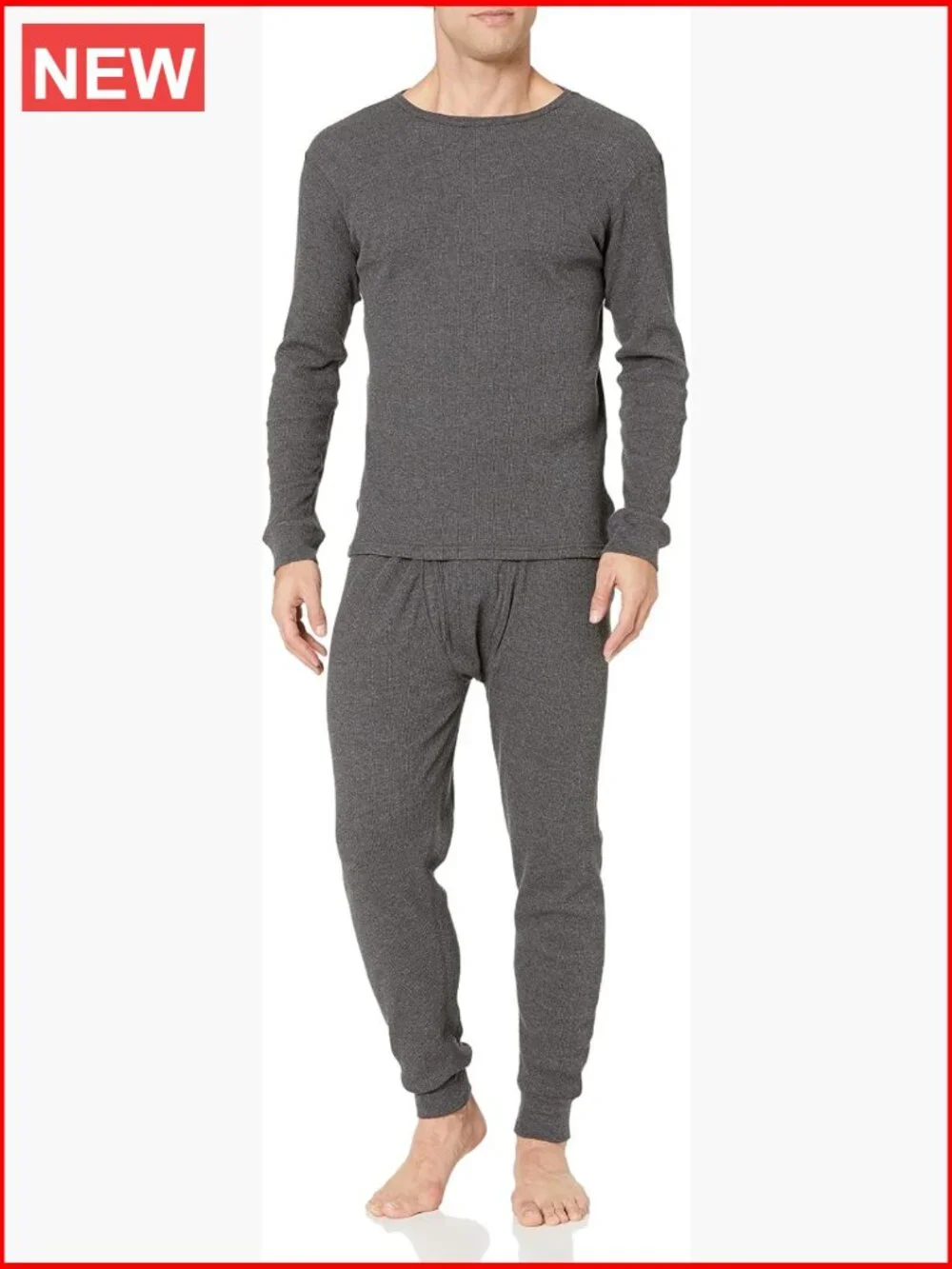 Men's Thermal Waffle Knit Long Johns Underwear Set Cold Weather